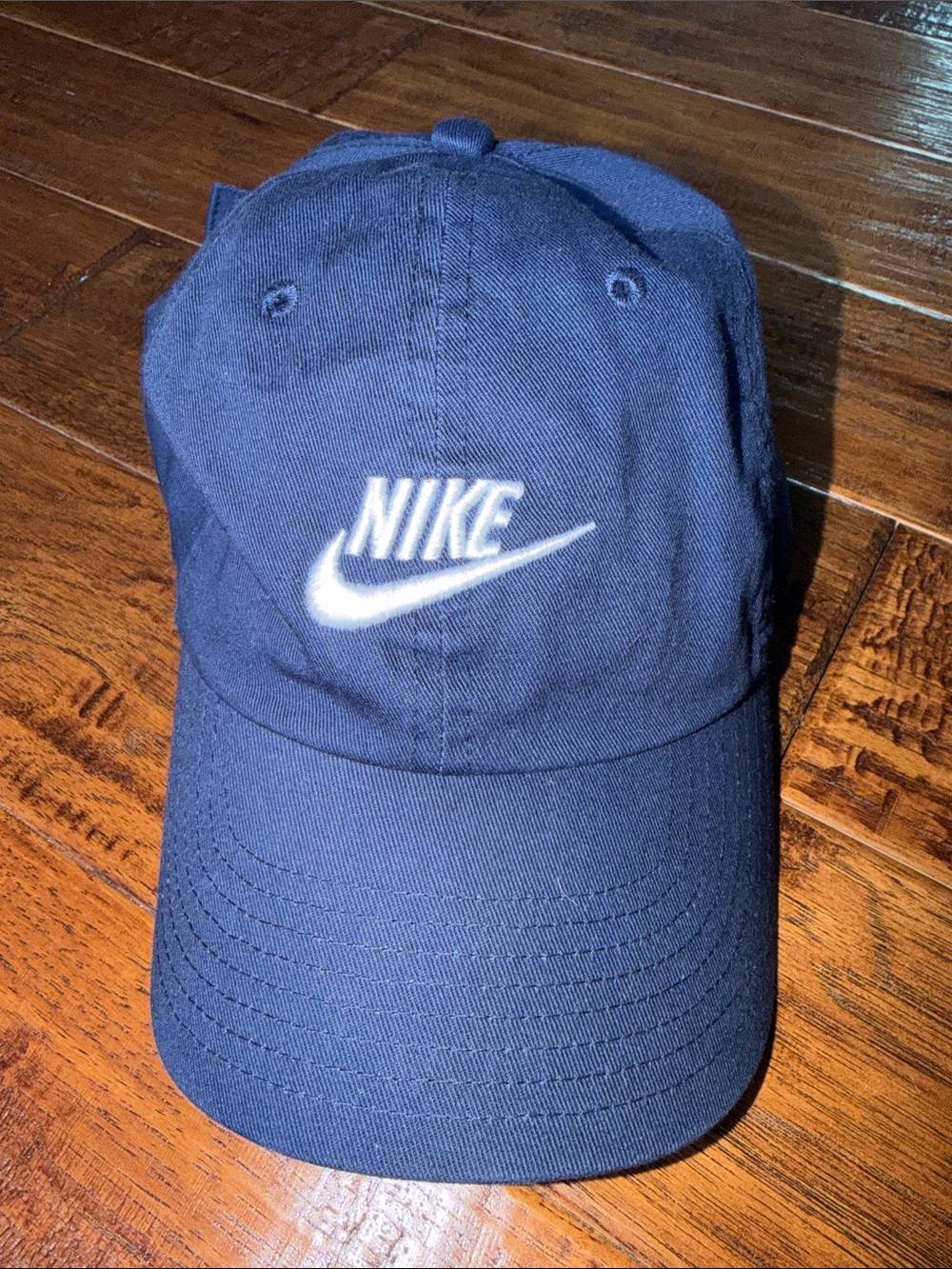 Nike Navy Unstructured Futura Wash Hat Cap, M/L, Never Worn